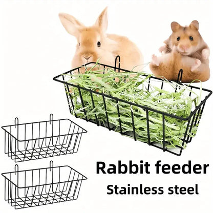 Rabbit Food Basket Grass Rack Rabbit Grass Frame Hay Feeder Rabbit Spring Grass Frame Grass Hay Bowl Rack Pet Food Container