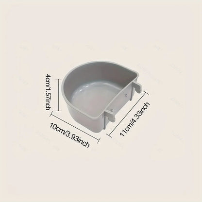 1pc plastic small animal feeding bowl, portable hanging pet water bowl, suitable for other small pets such as rabbits, hamsters
