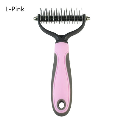 Pet Hair Removal Combs Pet Fur Knot Cutter Double sided Hairdressing Pet Combs Dog Cat Hair Shedding Combs Safe Dematting Brush