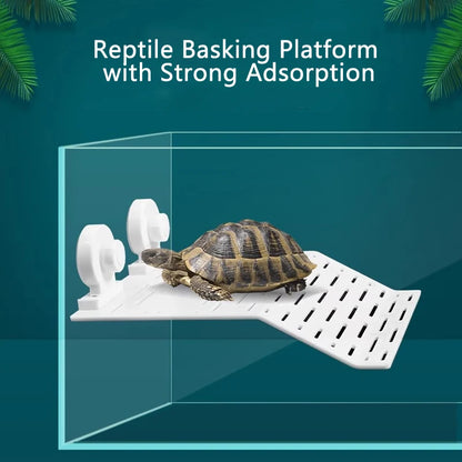 Turtle Basking Drying Resting Sun Platform Mat Dock, Climbing Ladder for Amphibians and Reptiles, Turtle Land Island Habitat