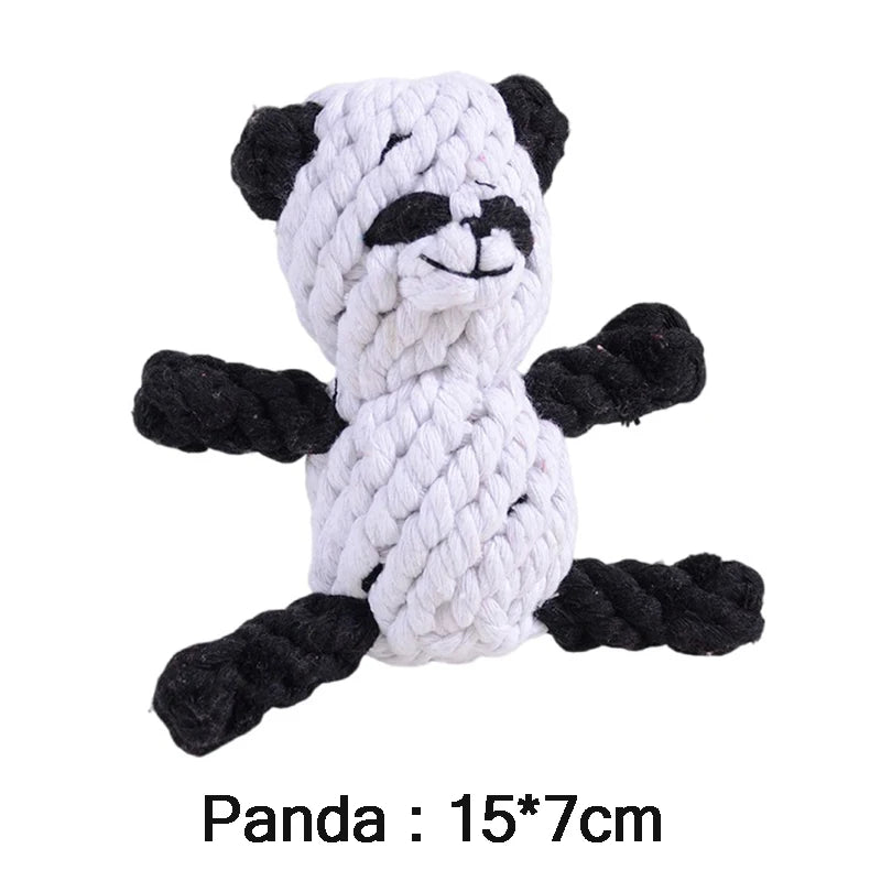 Dog Rope Toy Cartoon Animal Dog Chew Toys for Small Large Dogs Cats Molar Cleaning Teeth Toy Bite Resistance Puppy Pet Supplies