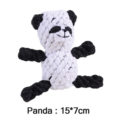 Dog Rope Toy Cartoon Animal Dog Chew Toys for Small Large Dogs Cats Molar Cleaning Teeth Toy Bite Resistance Puppy Pet Supplies