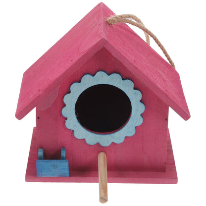Wooden Bird House Nest Feeder Feeders for Outdoors Decorative Birdhouses outside The Bird's Hanging