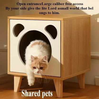 winter cat nest Living room solid wood cat house People and pets share furniture Room storage cabinet Pet cat house