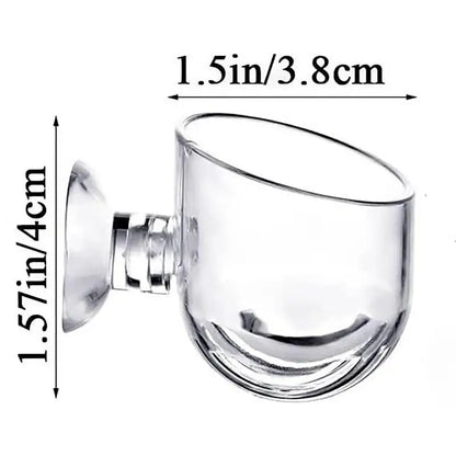 Acrylic Aquatic Plant Cup Aquarium Fish Tank Glass Plant Pot with suction holder Feeding Container Stand for Aquarium Lanscape
