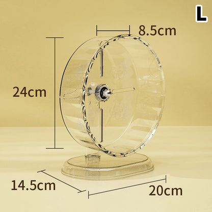 Hamster Cage Wheel Hamster Exercise Wheel Acrylic Transparent Prevent Slip Versatile Easy To Clean With Stand For Hamster Cage