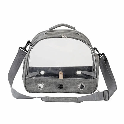 Bird Travel Carrier Backpack-Portable Foldable Parrot Bag with Perch Cage Side Window Design Small Pet Travel Supplies for Birds