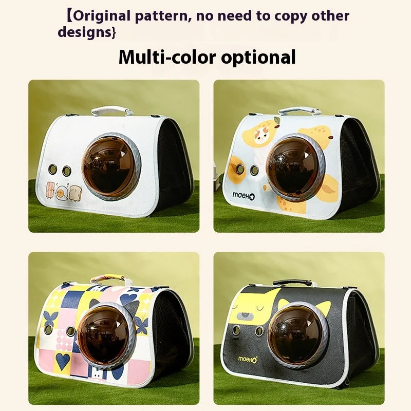 portable Cat Carrier Bag for Cats Pet Carriers Backpacks for Small Dogs Transparent Window Breathable Dog Cat Carrier for Travel