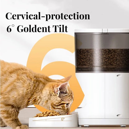 New design HD camera two voice interactive 4L 6L smart automatic pet feeder