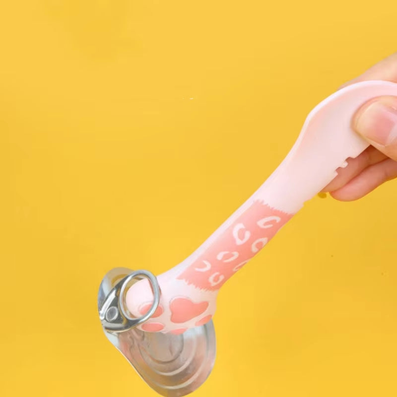 Multifunction Pet Canned Spoon Jar Opener Puppy Feeding Mixing Wet Dry Scoop Cat Dog Accessories Feeder Shovel Pets Tableware