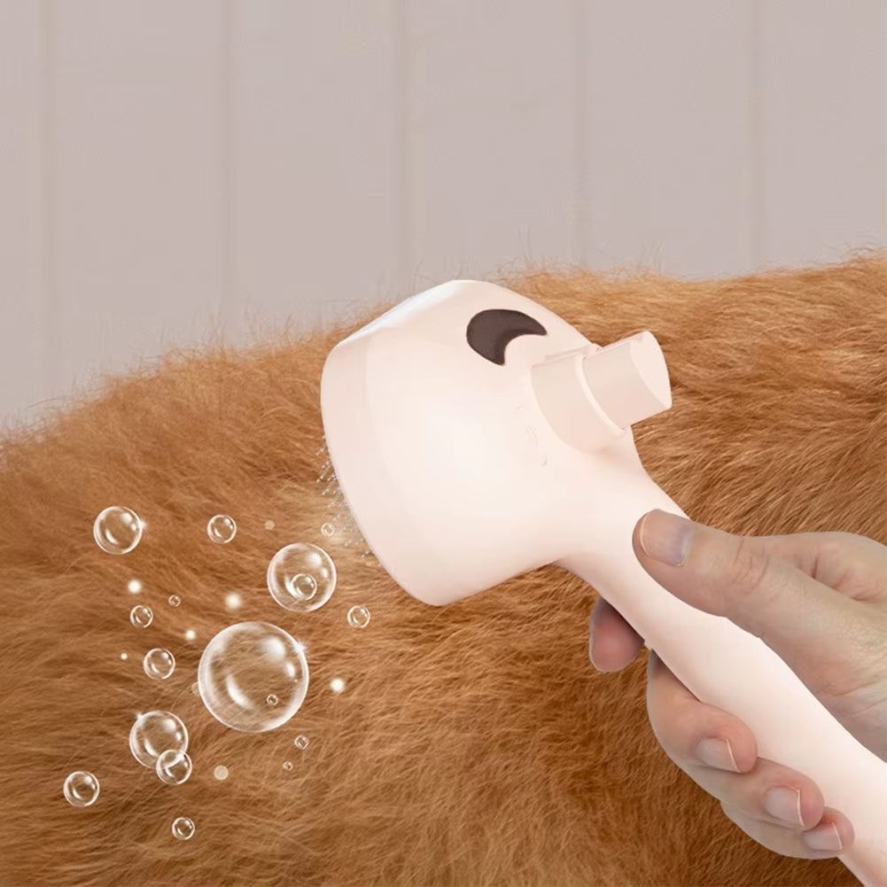 3 in 1 Cat Steam Brush with Release Button Cat Grooming Brush Rechargeable Cat Hair Brush Dog Brush for Cats Dogs Small Animals