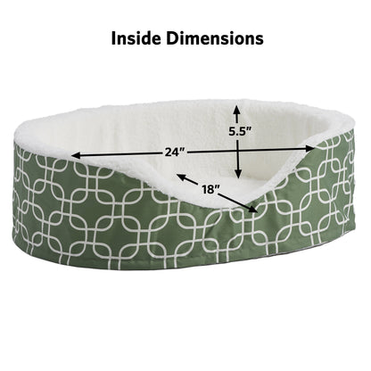 Midwest Homes for Pets Quitetime Teflon Nesting Dog/Cat Pet Bed, Green, 29 In