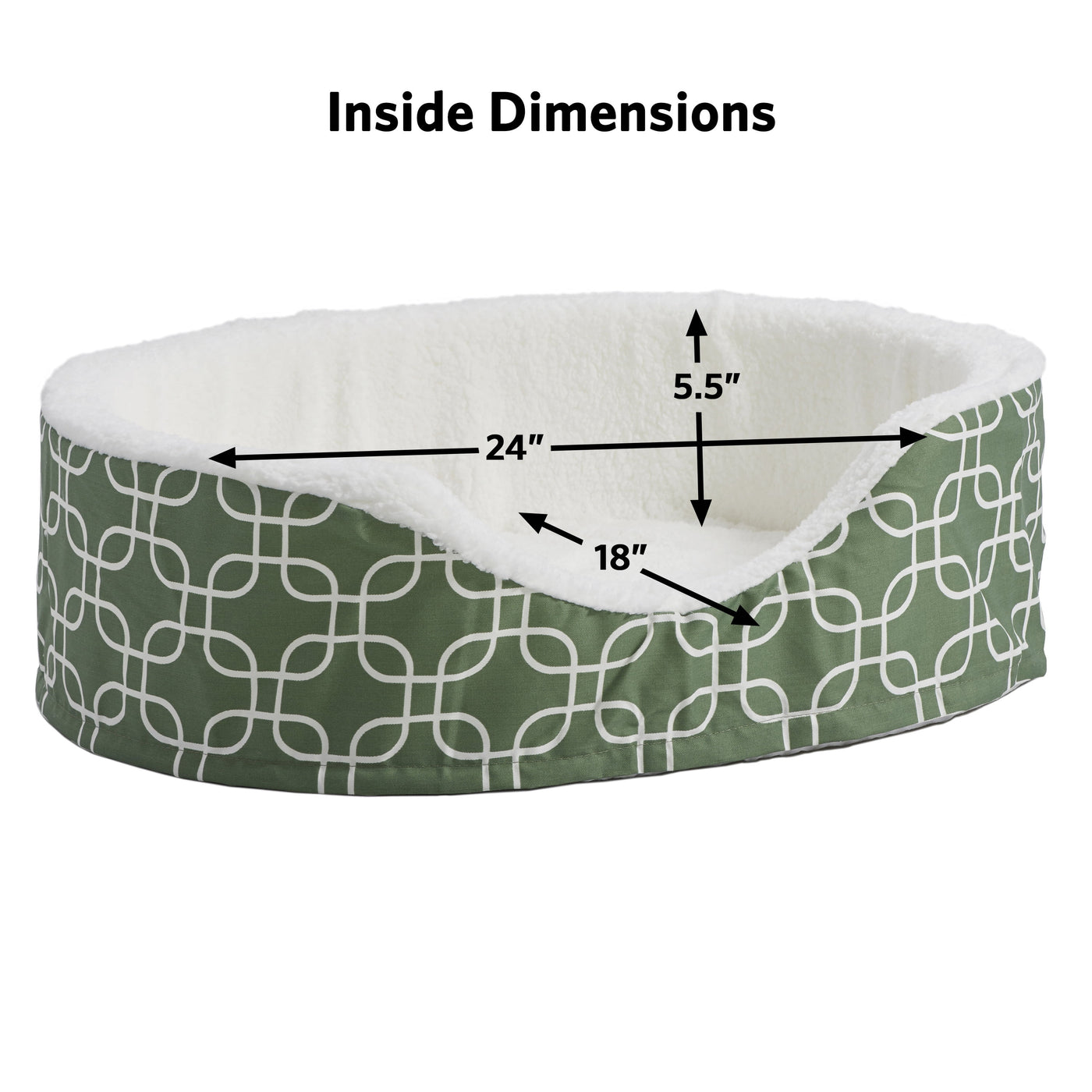 Midwest Homes for Pets Quitetime Teflon Nesting Dog/Cat Pet Bed, Green, 29 In