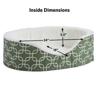 Midwest Homes for Pets Quitetime Teflon Nesting Dog/Cat Pet Bed, Green, 29 In