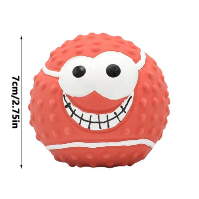 Squeaky Dog Ball Latex Bouncy Fetch Ball for Puppies Interactive Play Teething Chew Toy Fetch Play Ball Toy for Puppy Small Pets