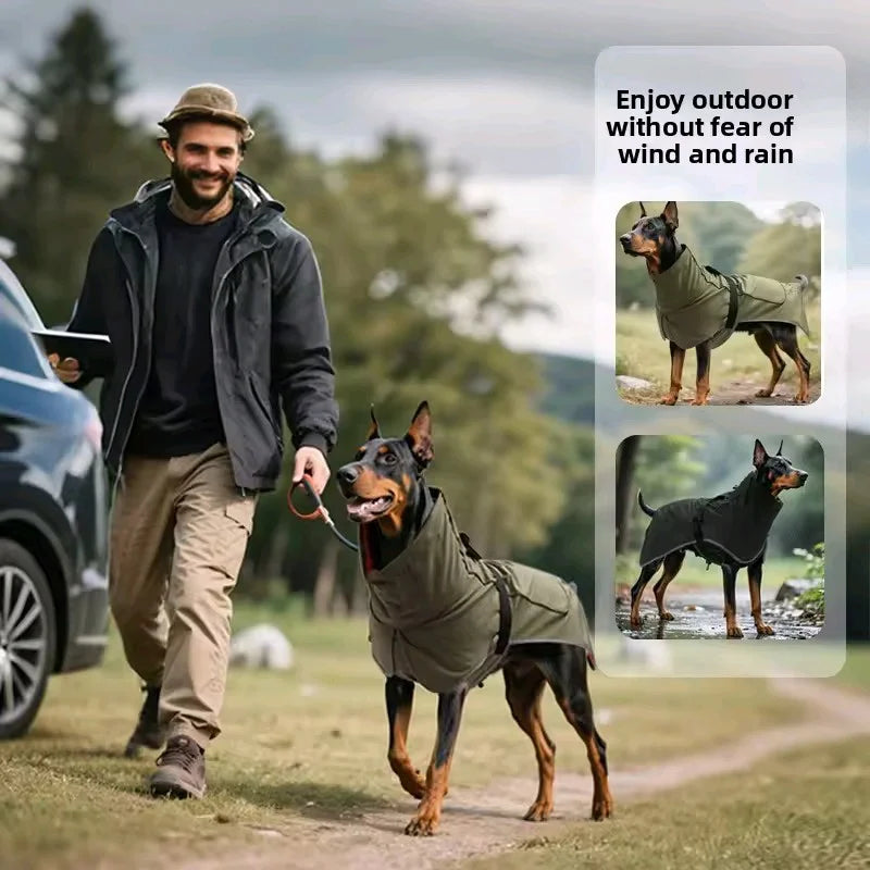 Large Dog Pet Windbreaker Dog Raincoat Pet Stormcoat Waterproof Outdoor Pet Outdoor Waterproof Clothes Pets Raincoat Accessories