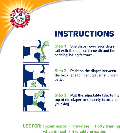 Female Dog Diapers, Medium 12 Count, Leak Proof, Ultra Absorbent with Wetness Indicator