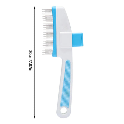 Pet Supplies Cat Grooming Brushes for Pet Hair Removal Flea Comb with Release Button for Shedding Cleaning Dogs and Cats