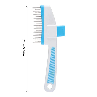 Pet Supplies Cat Grooming Brushes for Pet Hair Removal Flea Comb with Release Button for Shedding Cleaning Dogs and Cats