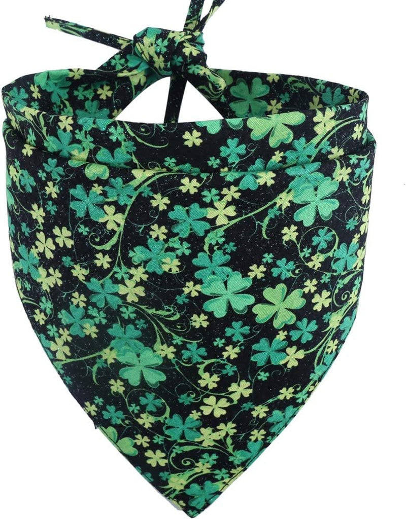 St. Patrick'S Day Dog Bandana Reversible Triangle Bibs Scarf Accessories for Dogs Cats Pets Large
