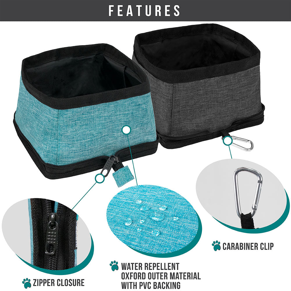 Travel Collapsible Dog Bowl Foldable Expand Water Dish for Pet Cat Food Hiking