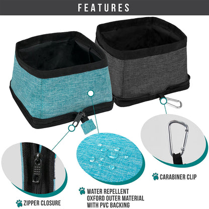 Travel Collapsible Dog Bowl Foldable Expand Water Dish for Pet Cat Food Hiking