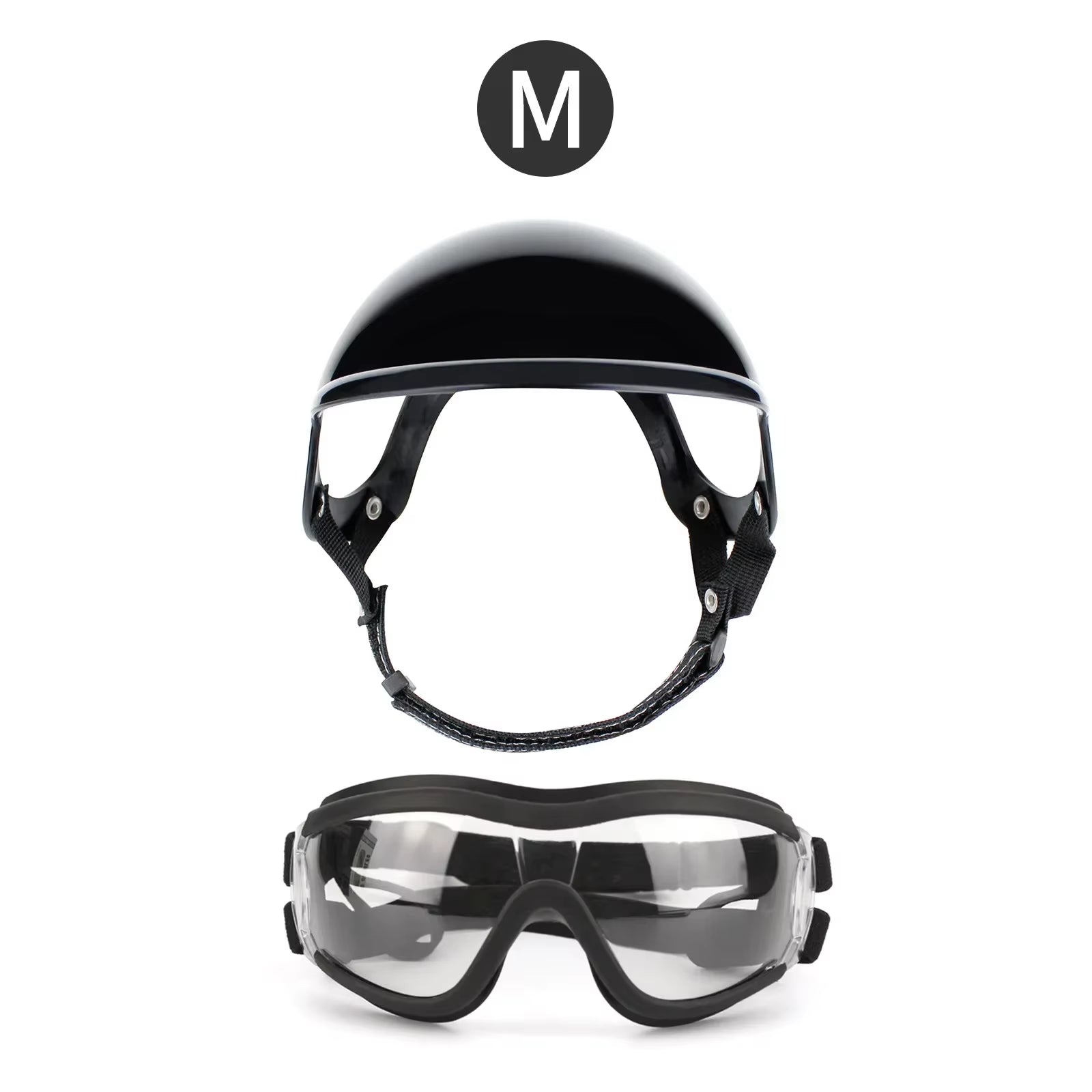 Dog Helmet and Goggles-Uv Protection Doggy Sunglasses Dog Glasses Pet Hat Motorcycle Helmets Protection for Puppy Riding