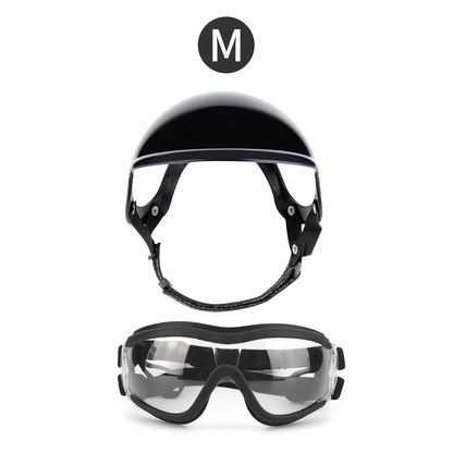 Dog Helmet and Goggles-Uv Protection Doggy Sunglasses Dog Glasses Pet Hat Motorcycle Helmets Protection for Puppy Riding