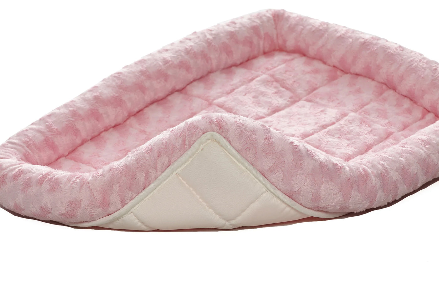 Quiettime Midwest Padded Bolster Dog Bed, Pink, 30"L X 21"W X 2.50"H