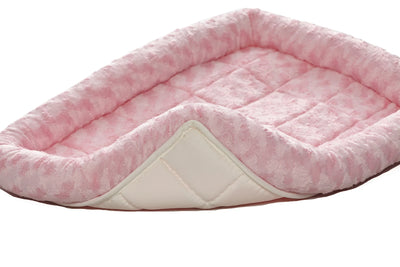 Quiettime Midwest Padded Bolster Dog Bed, Pink, 30"L X 21"W X 2.50"H