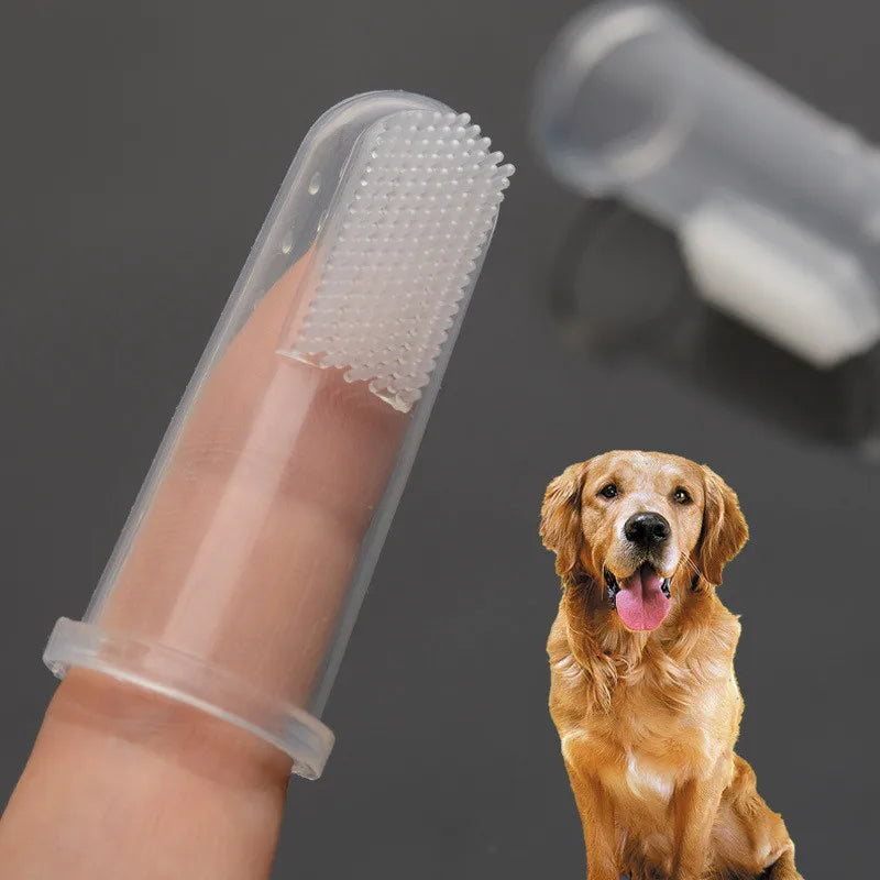 1Pc Rubber Pet Finger Toothbrush Dog Toys Environmental Protection Silicone Glove for Dogs and Cats Clean Teeth Pet Accessories