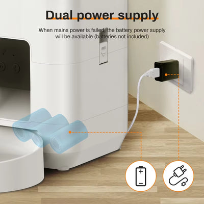 2025 New 2L Wifi Smart Pet Feeder Auto Cat and Dog Food Dispenser Remote App Controlled Slow Feed Timer Quantitative Feeding