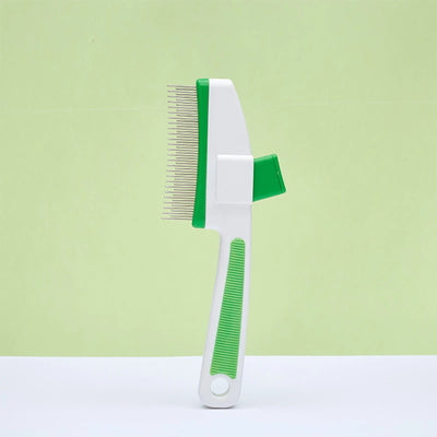 Pet Supplies Cat Grooming Brushes for Pet Hair Removal Flea Comb with Release Button for Shedding Cleaning Dogs and Cats