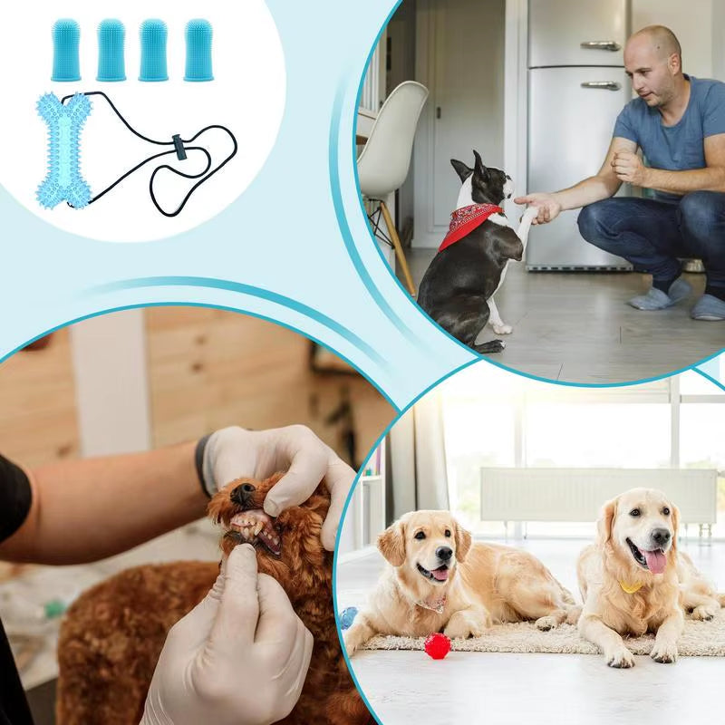 Dog Finger Toothbrush Cat Toothbrush Puppy Tooth Brushing Kit Dog Toothbrush Pet Supplies Dog Teeth Cleaning Wipes for Home