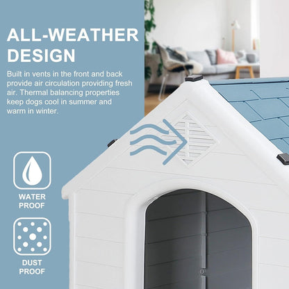 Casa Para Perros Para Interiory Exterior, Duradera Y Resistente a La Intemperie