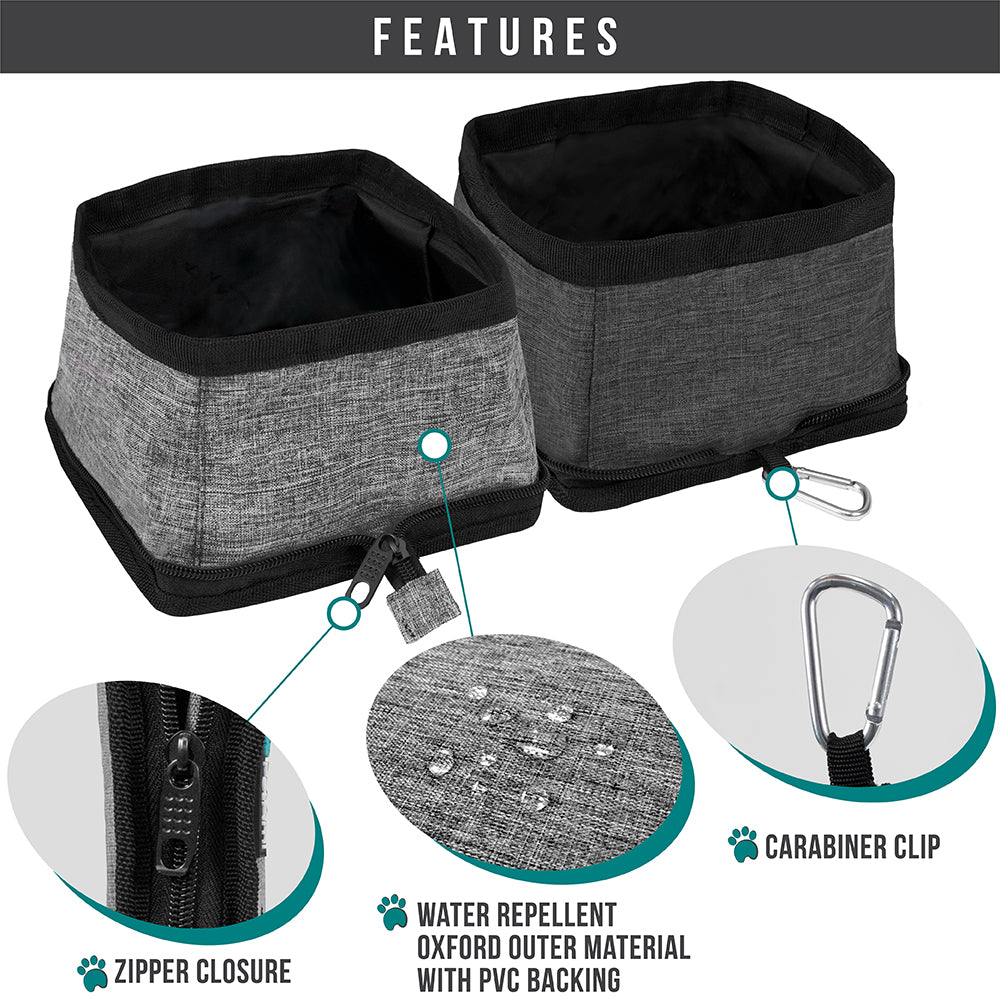 Travel Collapsible Dog Bowl Foldable Expand Water Dish for Pet Cat Food Hiking