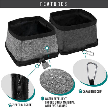 Travel Collapsible Dog Bowl Foldable Expand Water Dish for Pet Cat Food Hiking