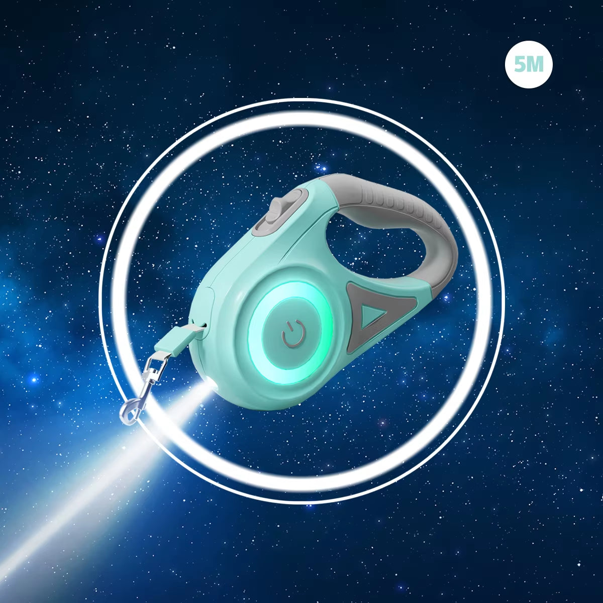 GlowPaw LED FlexiLeash – Light-Up Retractable Leash for Pets of All S