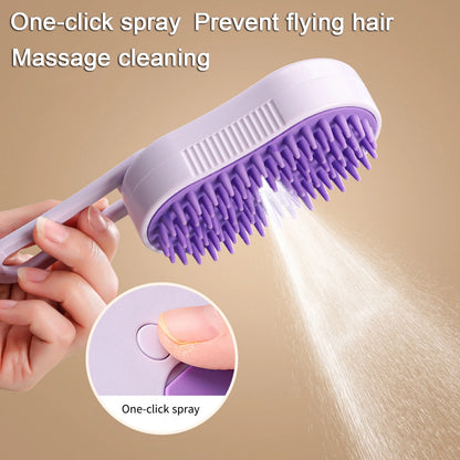 Pet Steam Brush USB Charging Spray Cat Brush for Shedding Remove Static Flying Hair Self Cleaning Dog Massage Brush for Dogs Cats Pet Grooming Tool