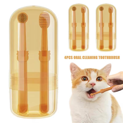 Soft Silicone Toothbrush & Tongue Sper for Dogs and Cats