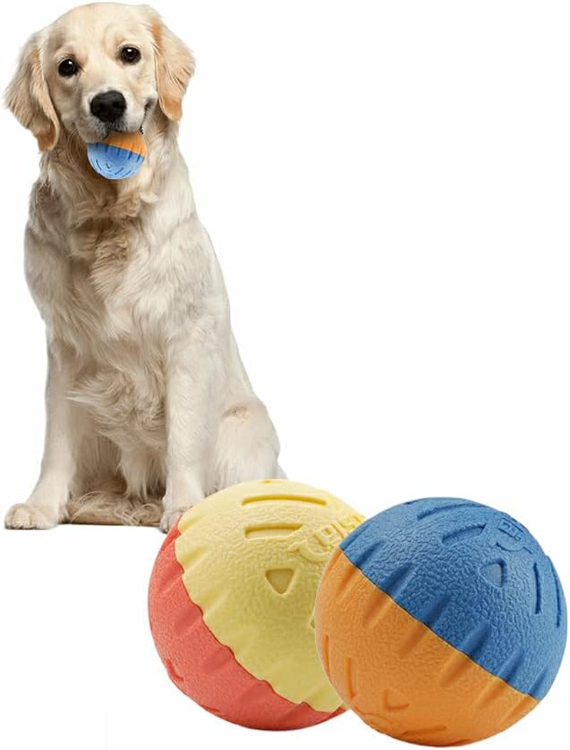 Dog Ball Toys for Dogs up to 35 Lbs 2.5 Inch Dog Ball Toy Floats on Water Bouncy Durable Rubber Ball