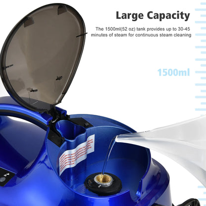 2000W Heavy Duty Steam Cleaner Mop Multi-Purpose W/19 Accessories Blue