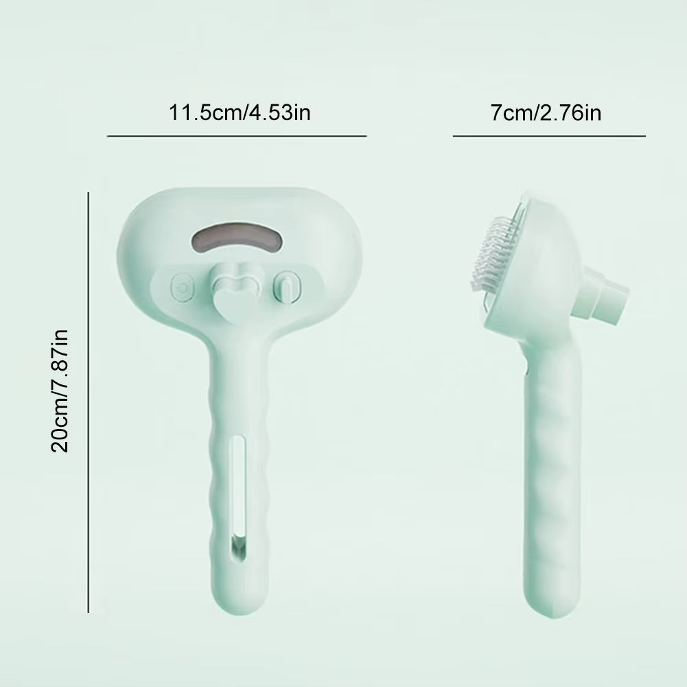 3 in 1 Cat Steam Brush with Release Button Cat Grooming Brush Rechargeable Cat Hair Brush Dog Brush for Cats Dogs Small Animals