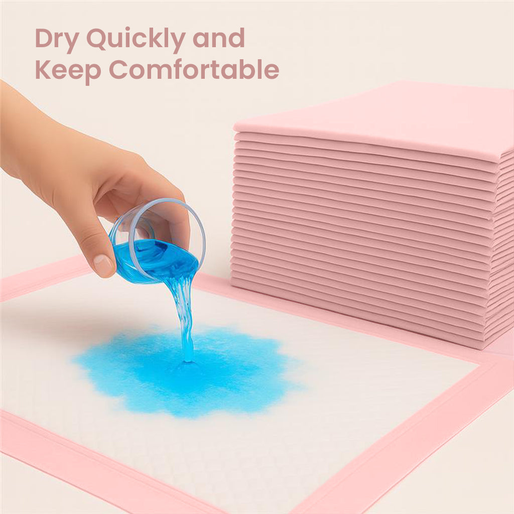 200 Puppy Pad Training Pads for Dogs Unscented Pink-Small-13X