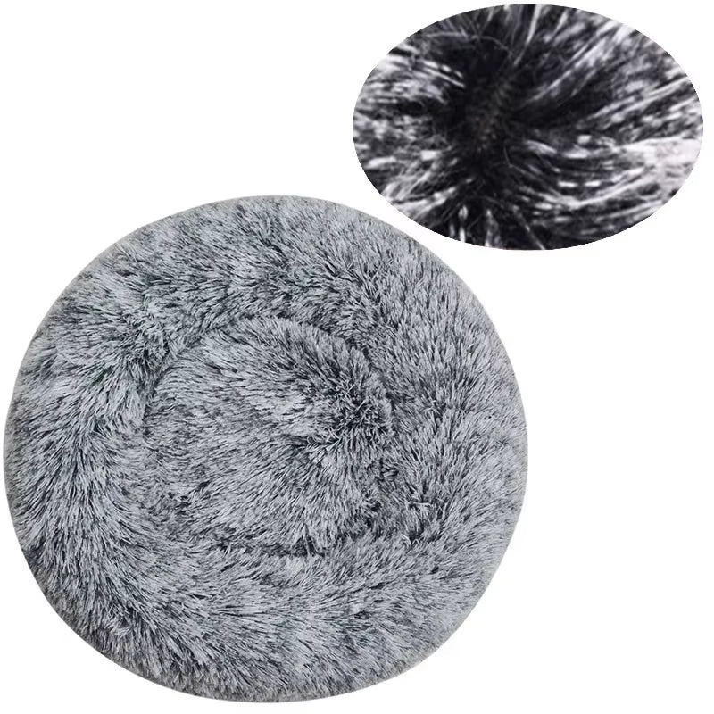 Round Pet Bed for Large,Medium and Small Dogs House Bed Soft Cats Bed Long Plush Dog House for Dogs House Winter Warm Sleeping