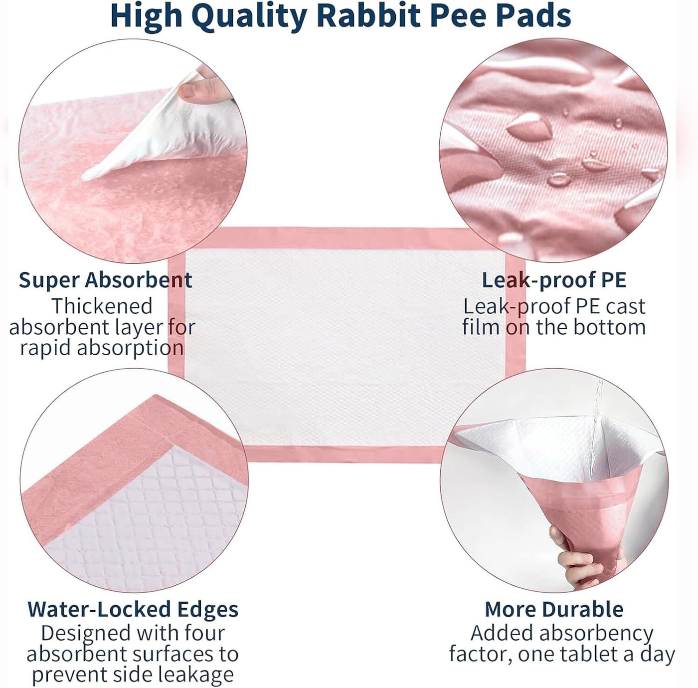 200 Puppy Pad Training Pads for Dogs Unscented Pink-Small-13X