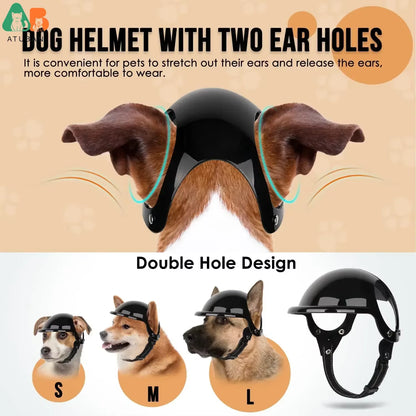 Dog Helmet and Goggles-Uv Protection Doggy Sunglasses Dog Glasses Pet Hat Motorcycle Helmets Protection for Puppy Riding