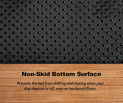 Small Quiettime Deluxe Gray Ombré Swirl Plush Pet Bed, Machine Washable, Non-Skid Bottom, Soft Crate Mat for 24-Inch Crates