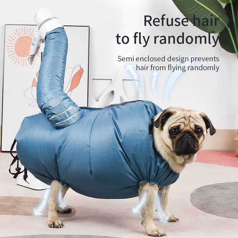 S-XXL Folding Dog Hair Dryer Portable Pet Drying Bag Efficient Hair Dryers Blow Bag Dryer Winter Pets Cleaning Accessories