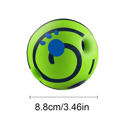 New Hot Wobble Wag Giggle Glow Ball Interactive Dog Attention Toy Fun Giggle Sounds Ball When Rolled or Shaken for Pet Dog Fun